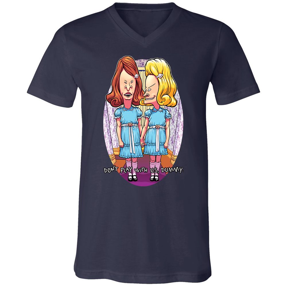 Unisex V-Neck T-Shirt - NZDT194K - Navy - 2