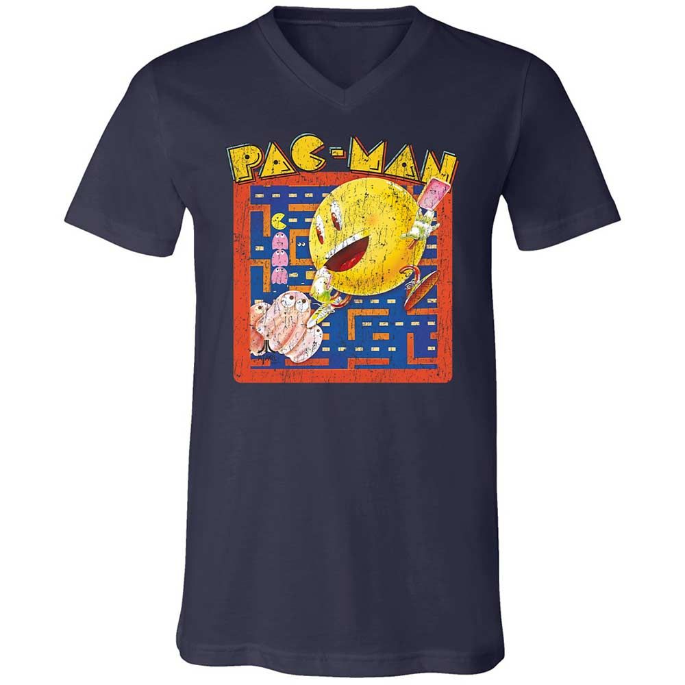 Unisex V-Neck T-Shirt - XJVGAQYZ - Navy - 2