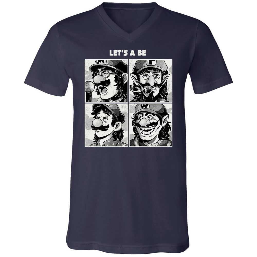 Unisex V-Neck T-Shirt - WH5C9F5V - Navy - 2