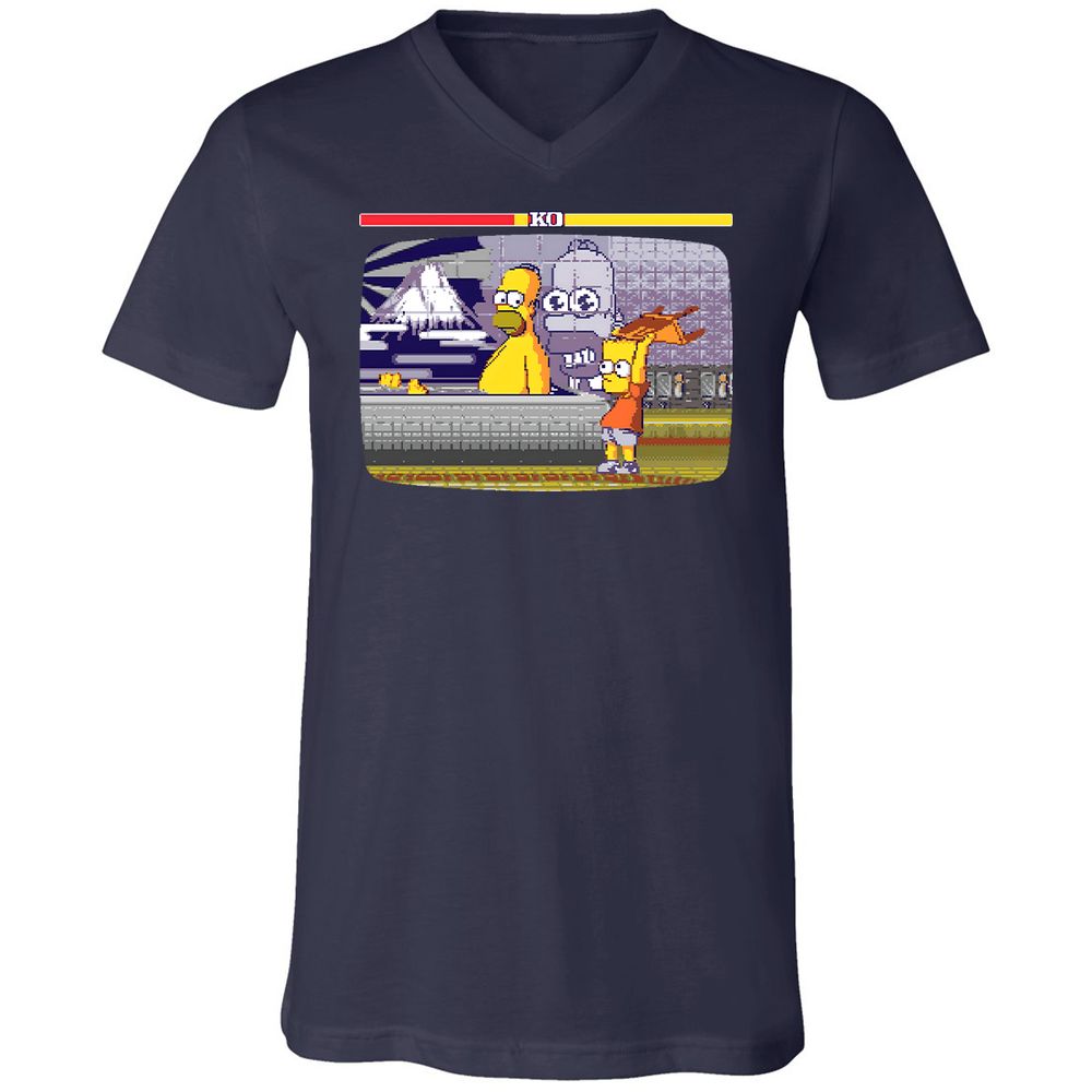 Unisex V-Neck T-Shirt - EF6UCR3M - Navy - 2