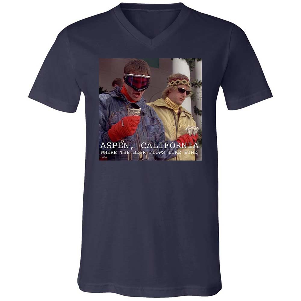Unisex V-Neck T-Shirt - 5SSETNZZ - Navy - 2