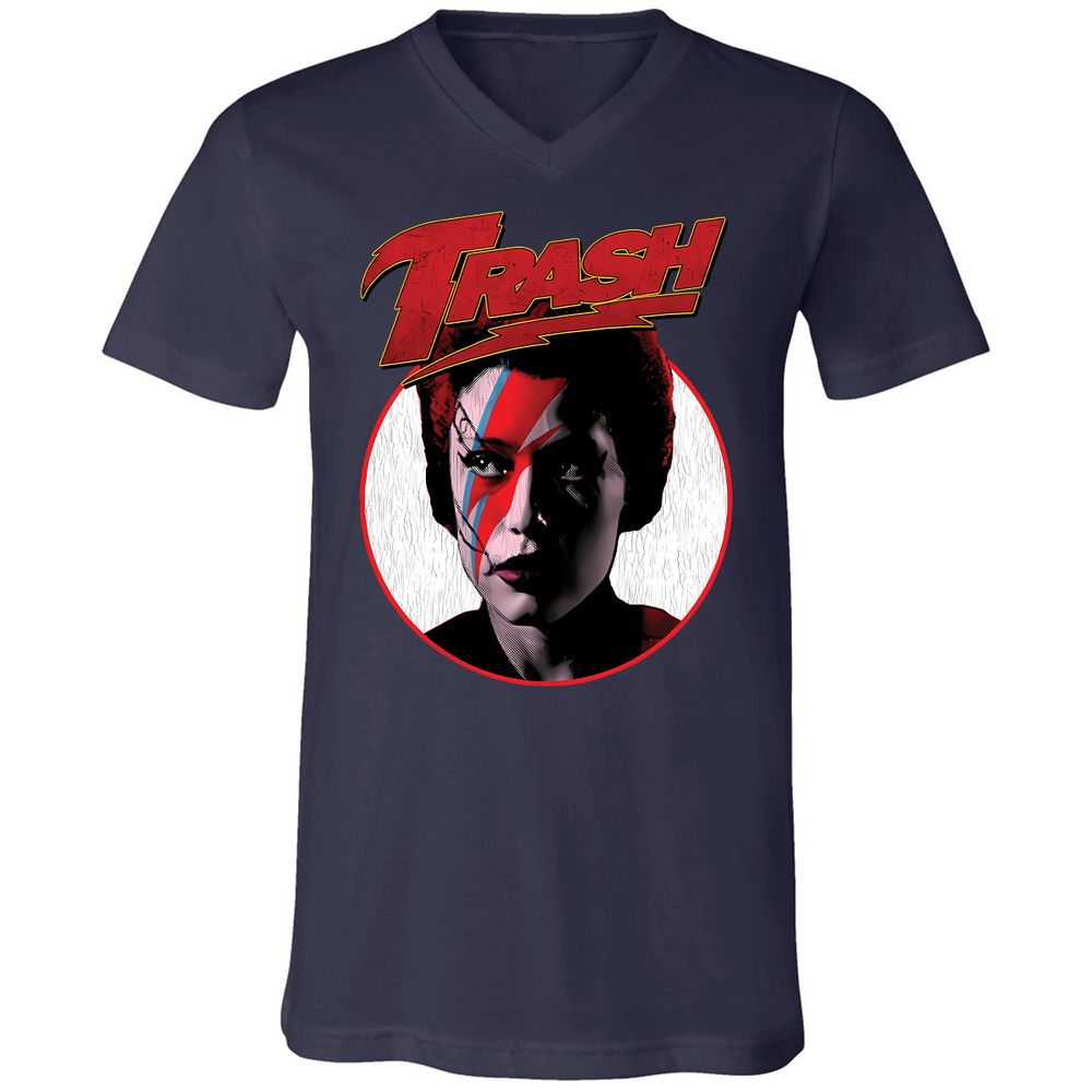 Unisex V-Neck T-Shirt - 3YLRFBPQ - Navy - 2