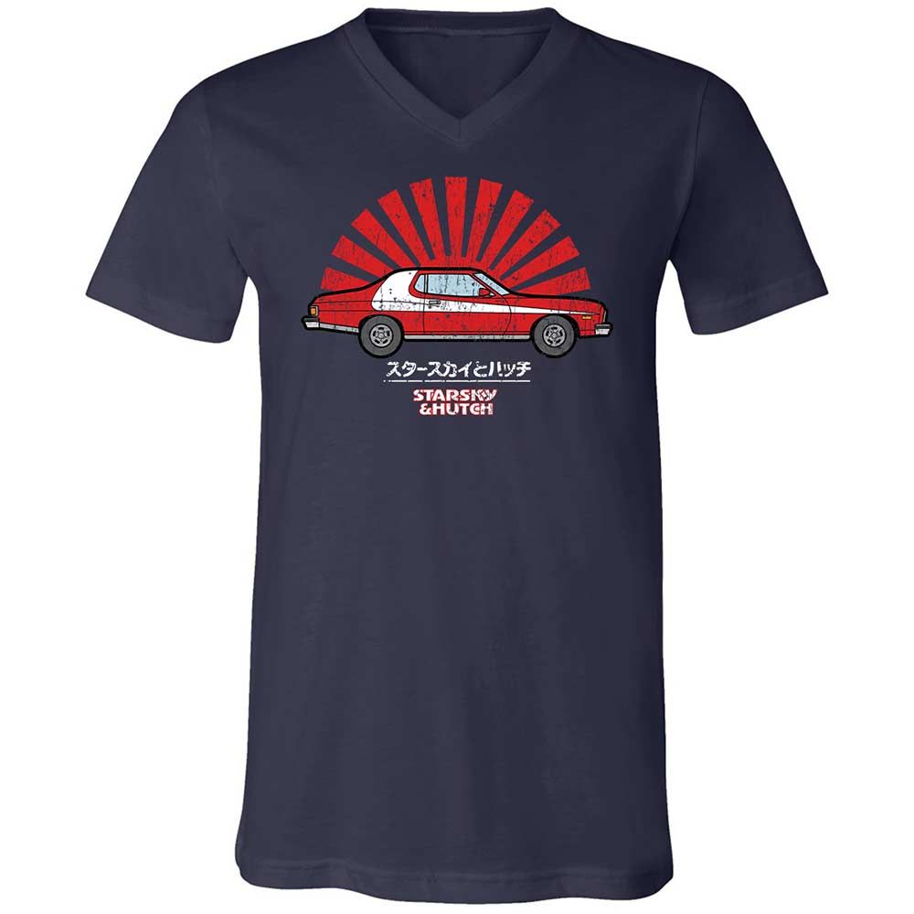 Unisex V-Neck T-Shirt - FJJEH39A - Navy - 2