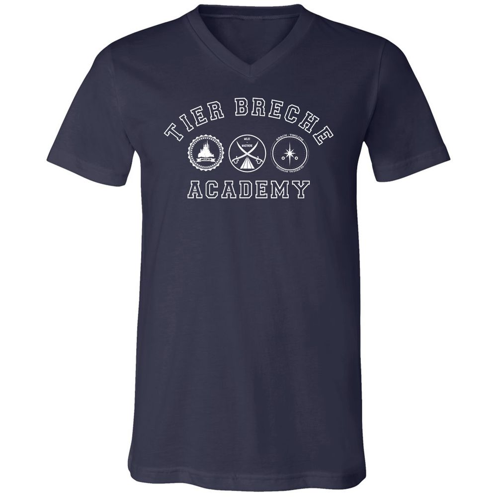 Unisex V-Neck T-Shirt - 5HDFC5CF - Navy - 2