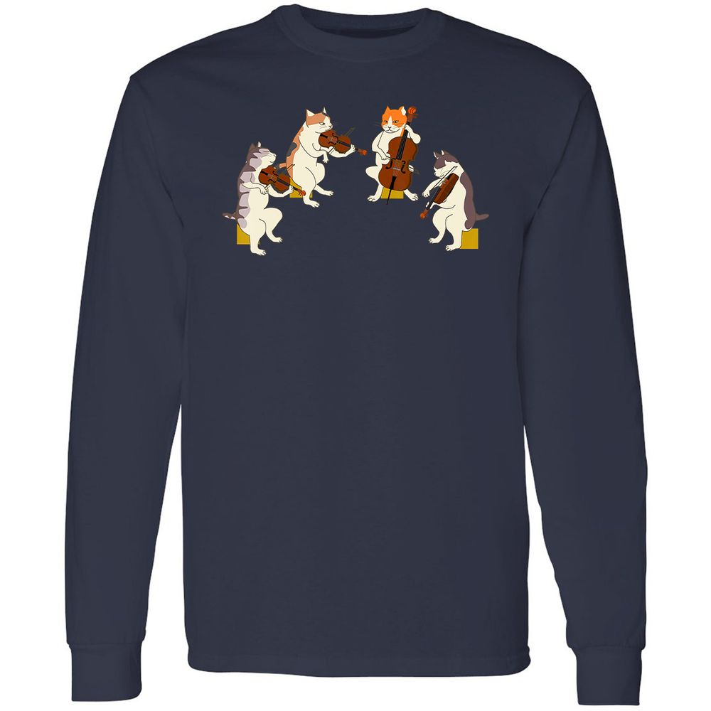 Long Sleeve T-Shirt - V2KNZXWS - Navy - 2