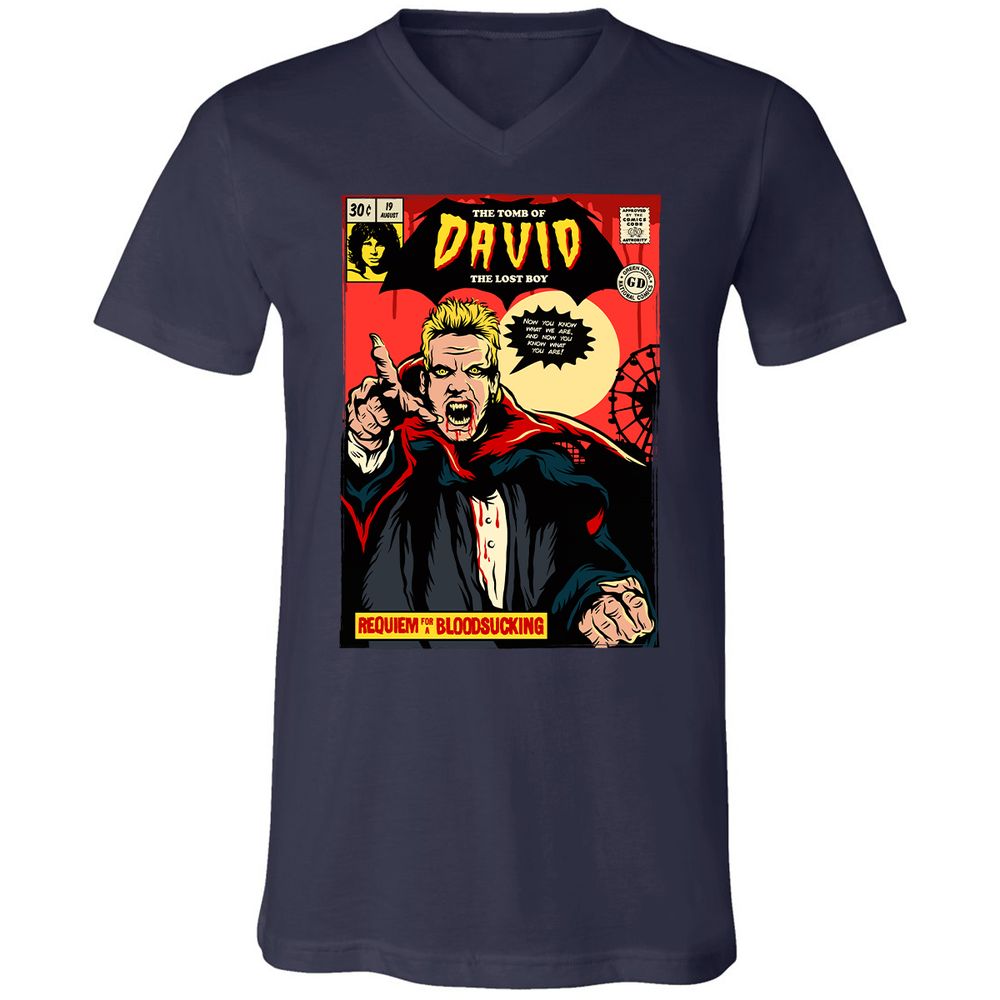 Unisex V-Neck T-Shirt - NTP7C5SC - Navy - 2
