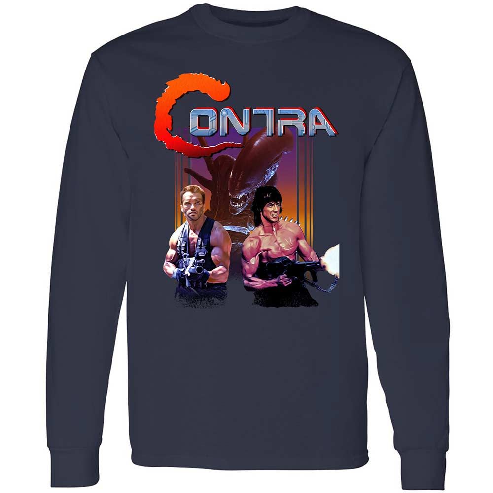 Long Sleeve T-Shirt - F8AHF1XJ - Navy - 2