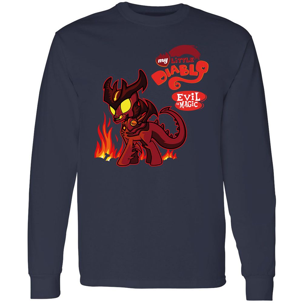 Long Sleeve T-Shirt - HHEWM7HT - Navy - 2