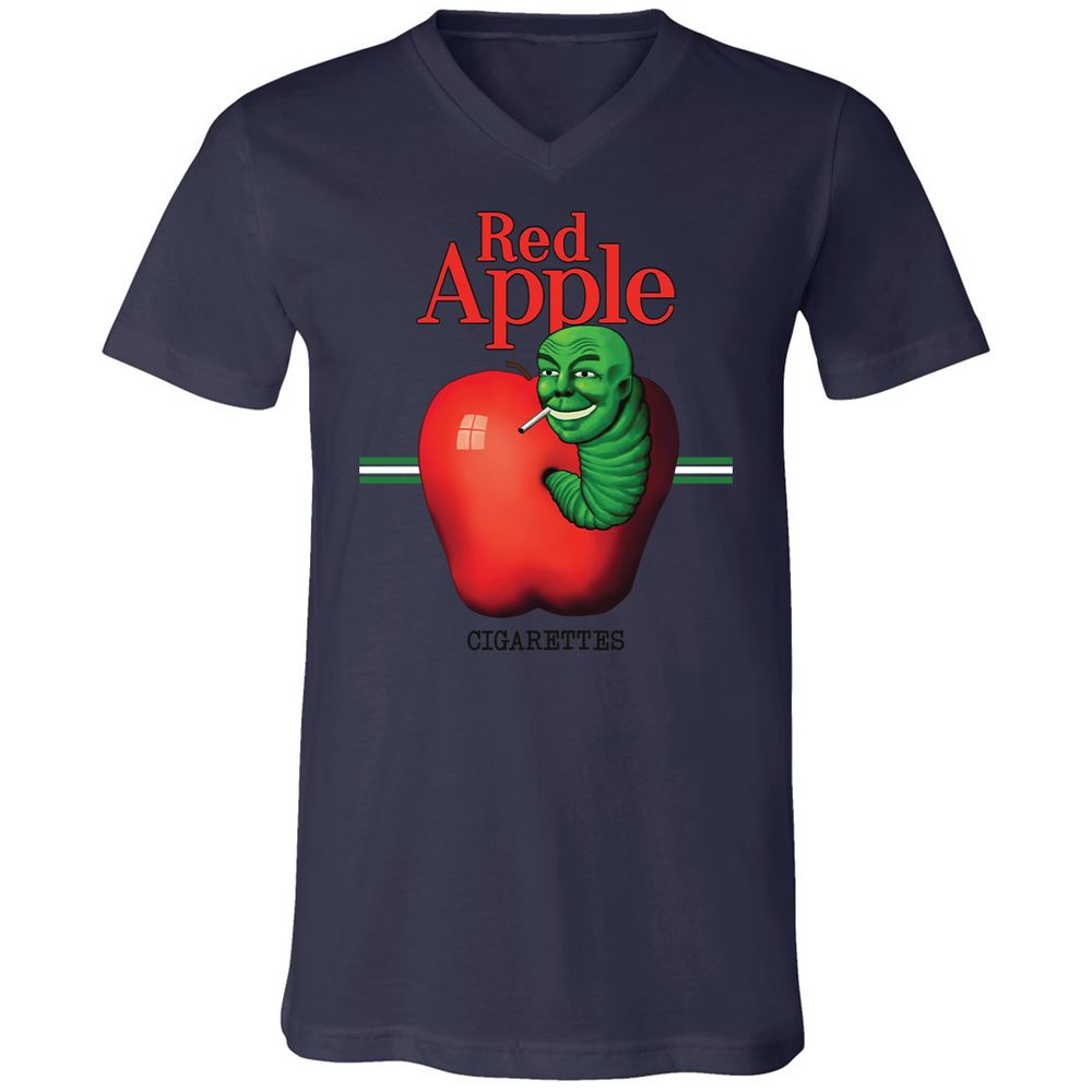 Unisex V-Neck T-Shirt - H1GKJLPJ - Navy - 2