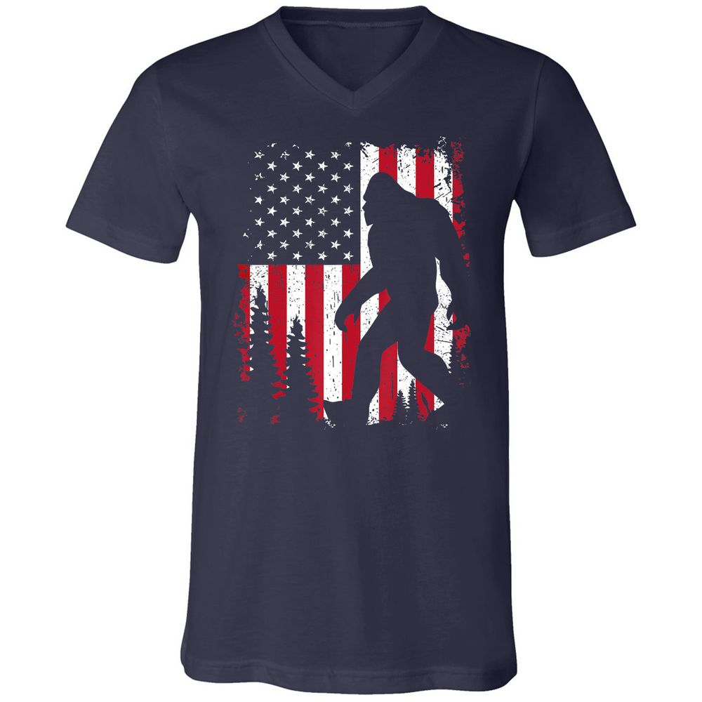 Unisex V-Neck T-Shirt - HEB91A67 - Navy - 2