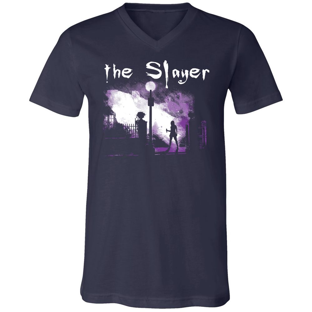 Unisex V-Neck T-Shirt - FD8ZQUEQ - Navy - 2
