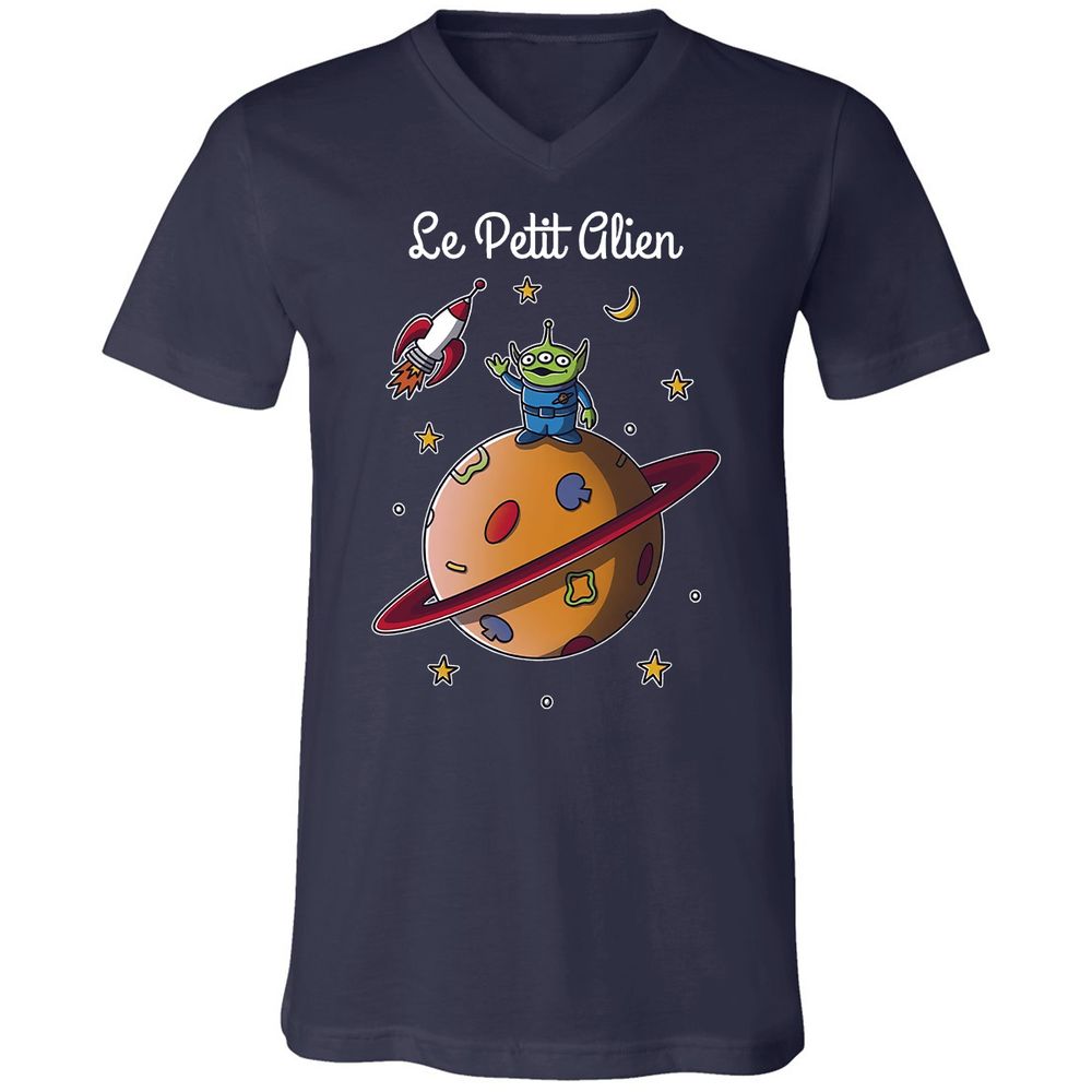 Unisex V-Neck T-Shirt - KVJU9Z33 - Navy - 2