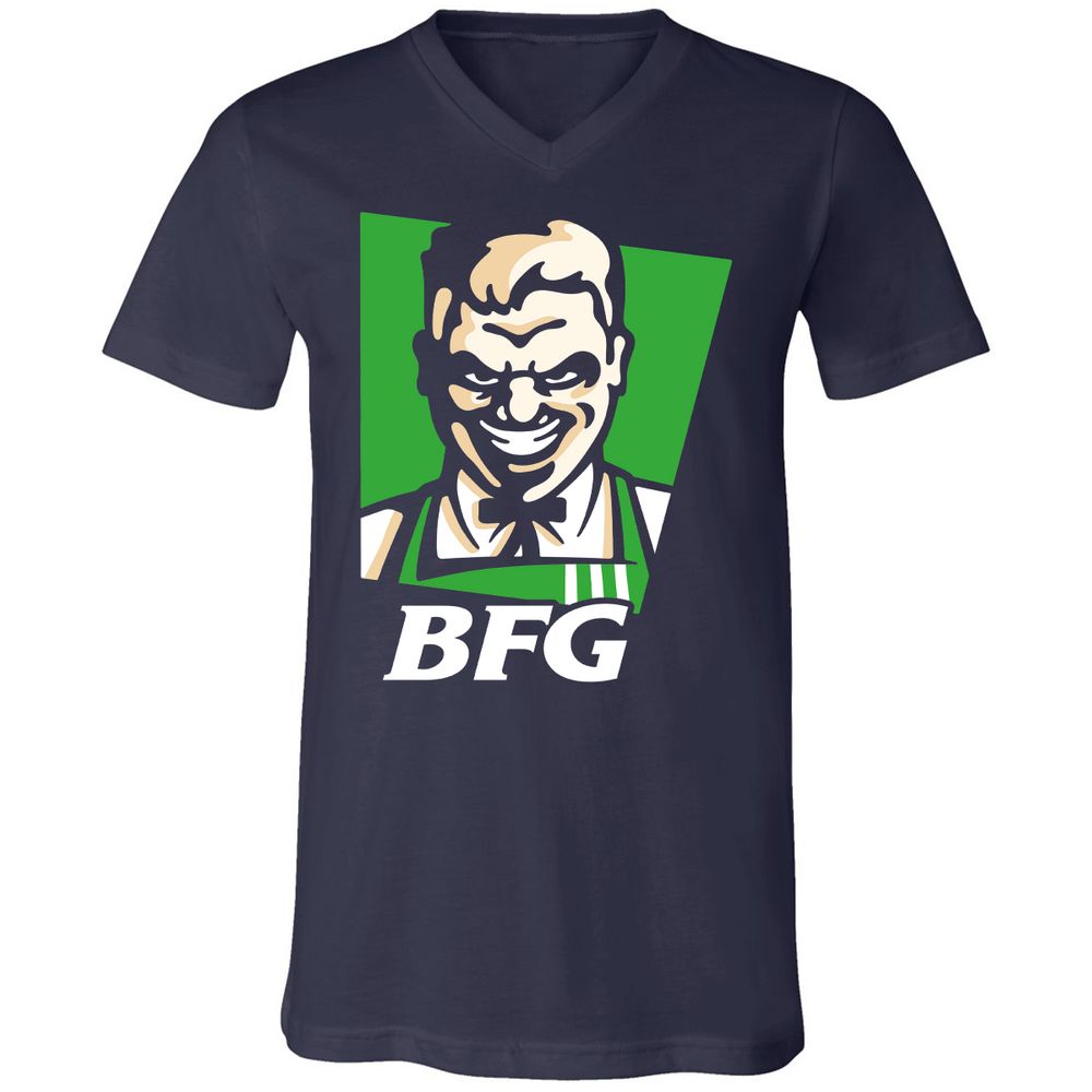 Unisex V-Neck T-Shirt - J2GAY3K6 - Navy - 2