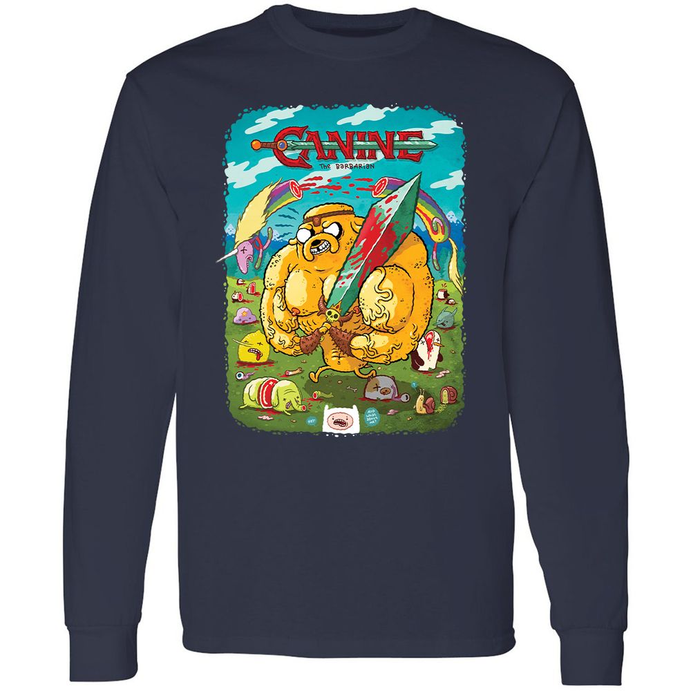 Long Sleeve T-Shirt - JU34GMNQ - Navy - 2