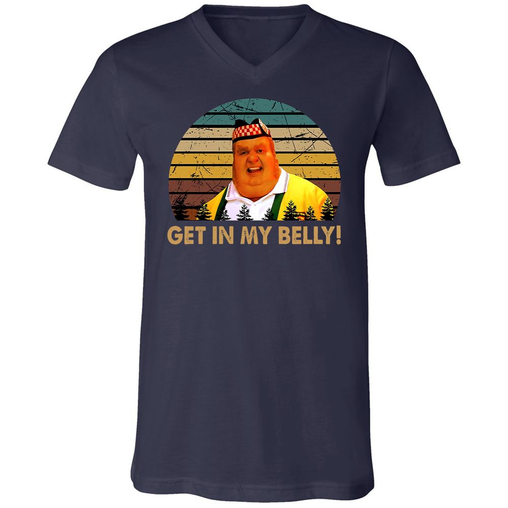 Unisex V-Neck T-Shirt - G2CSV9EY - Navy - 2