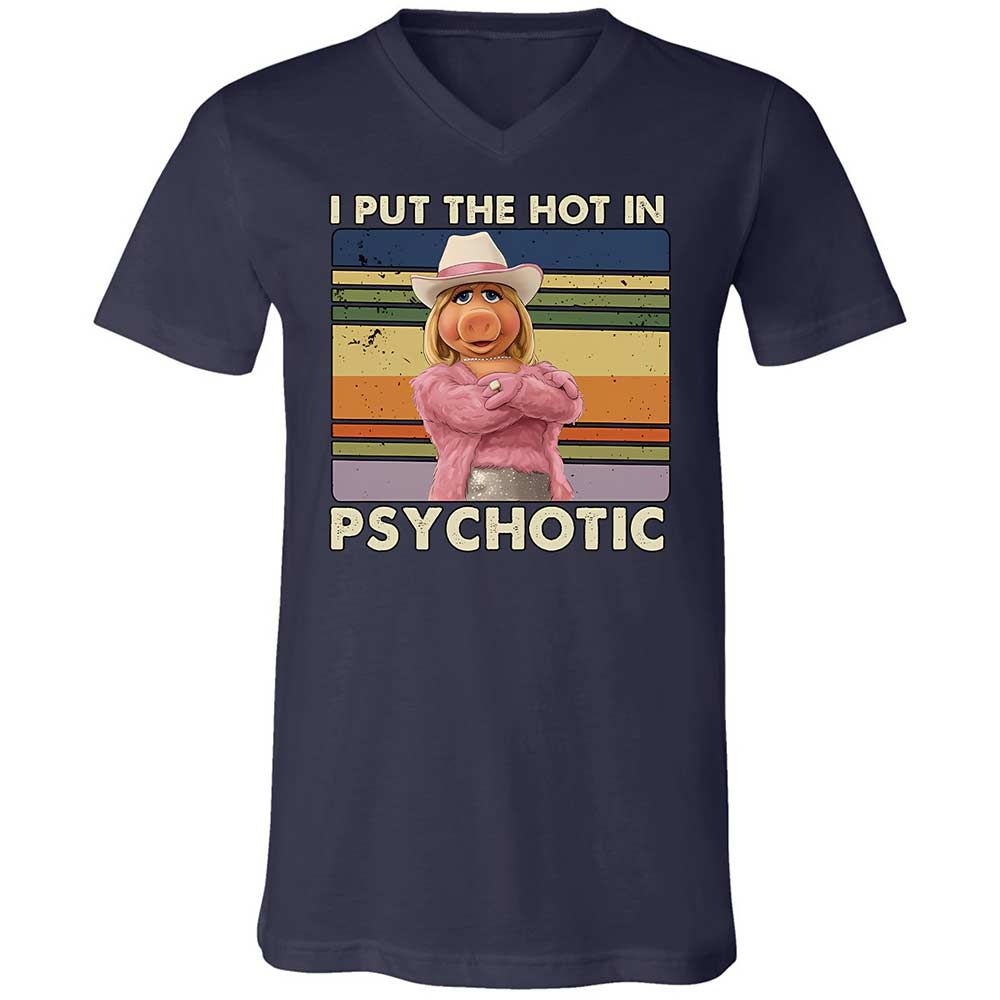Unisex V-Neck T-Shirt - ESRB6R2T - Navy - 2