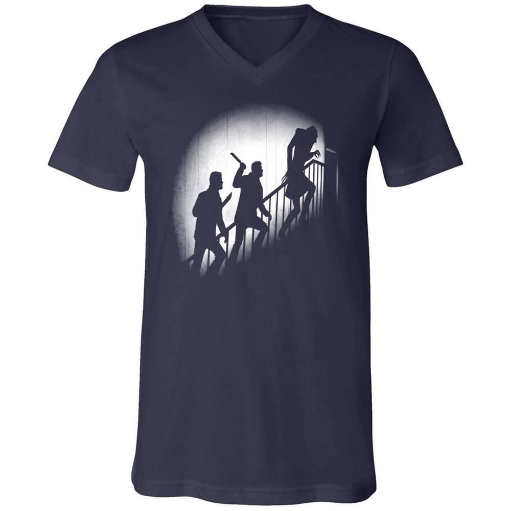 Unisex V-Neck T-Shirt - 985RYNUX - Navy - 2