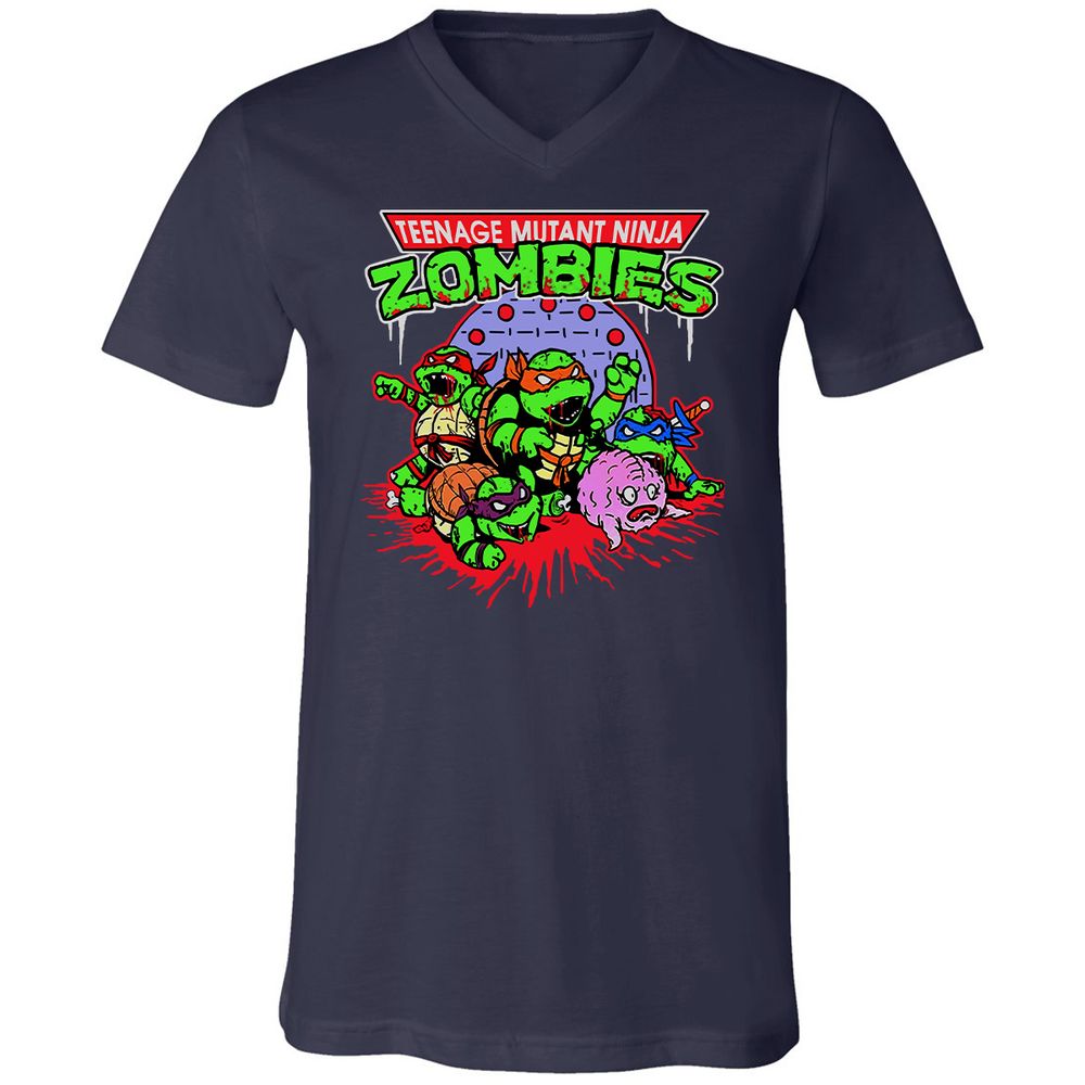 Unisex V-Neck T-Shirt - SS9VJFWK - Navy - 2