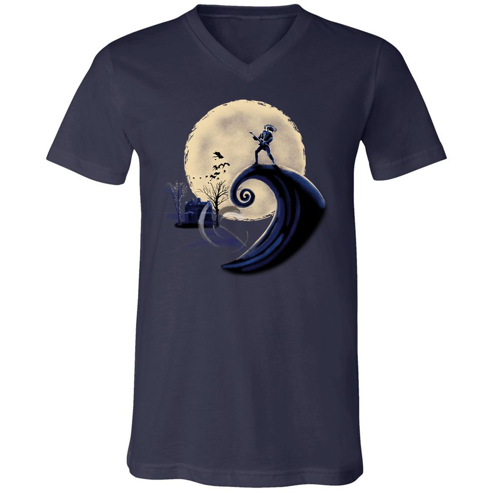 Unisex V-Neck T-Shirt - KJ6LR76A - Navy - 2
