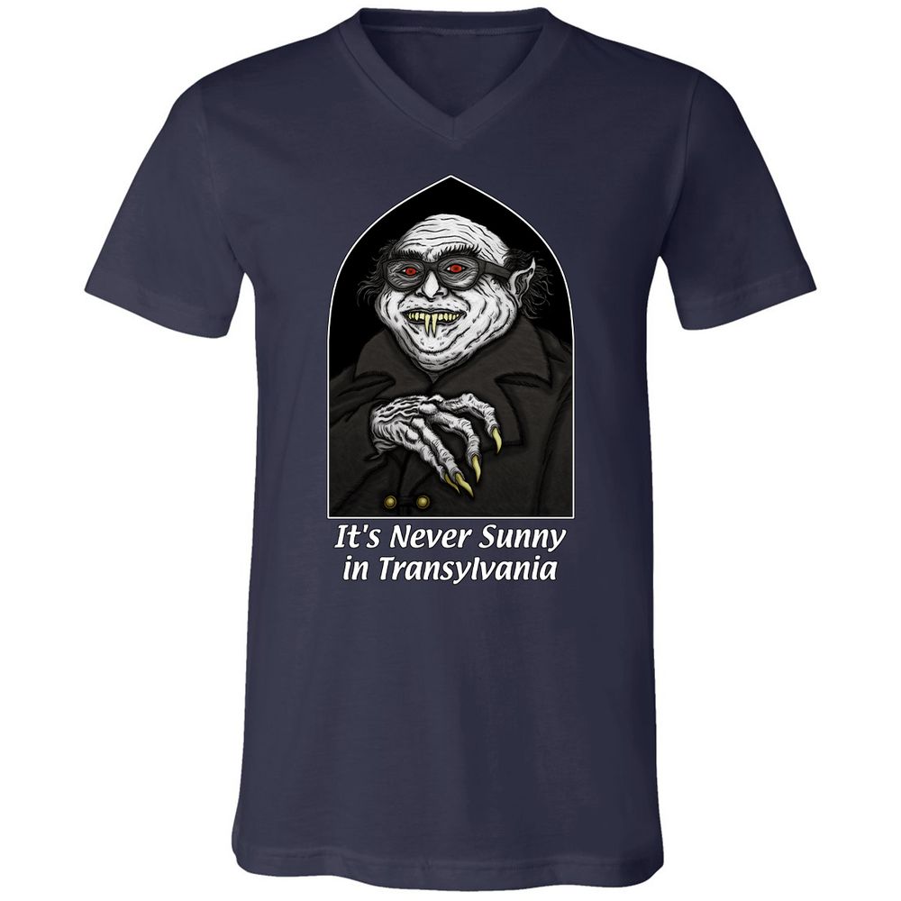 Unisex V-Neck T-Shirt - C1JWRPPX - Navy - 2