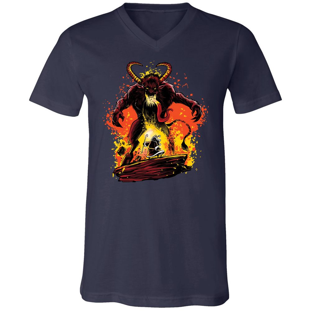Unisex V-Neck T-Shirt - AYCB8Z2G - Navy - 2