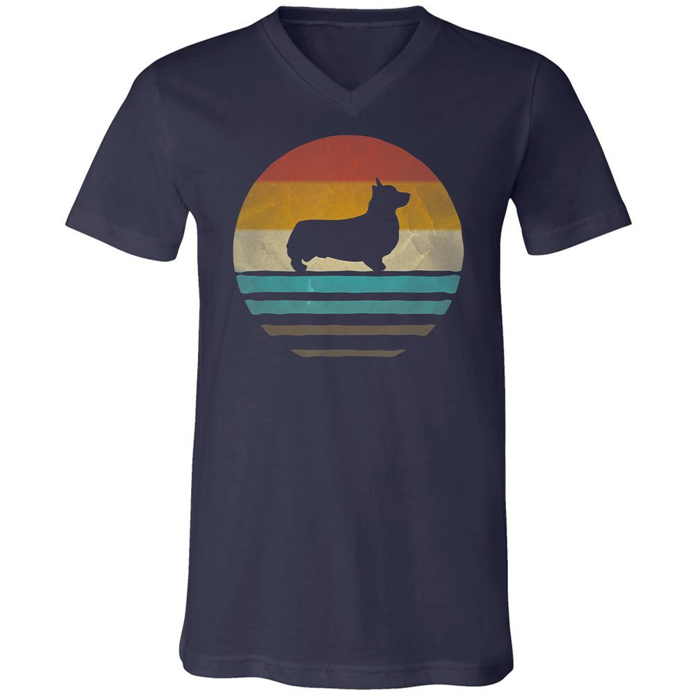 Unisex V-Neck T-Shirt - SUWBVP15 - Navy - 2