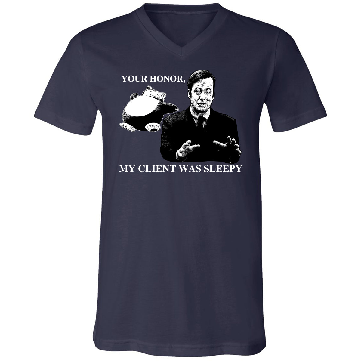 Unisex V-Neck T-Shirt - TKA8AKHV - Navy - 2