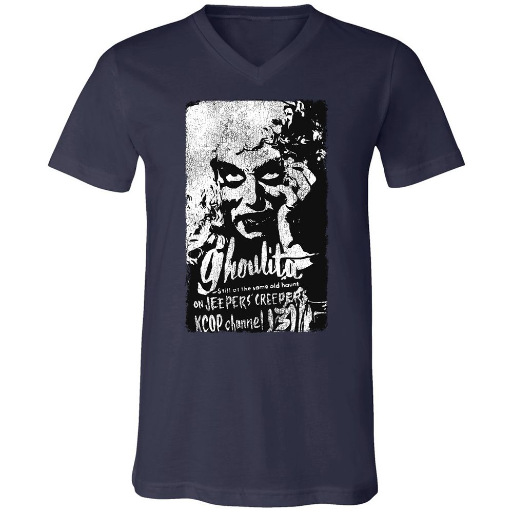 Unisex V-Neck T-Shirt - H7LA5DUX - Navy - 2