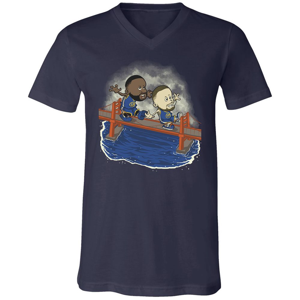 Unisex V-Neck T-Shirt - UJ31YLGE - Navy - 2