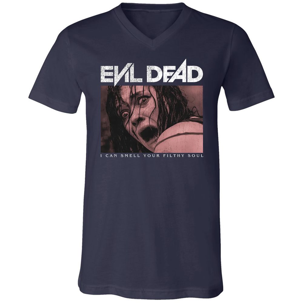 Unisex V-Neck T-Shirt - Black - Navy - 2