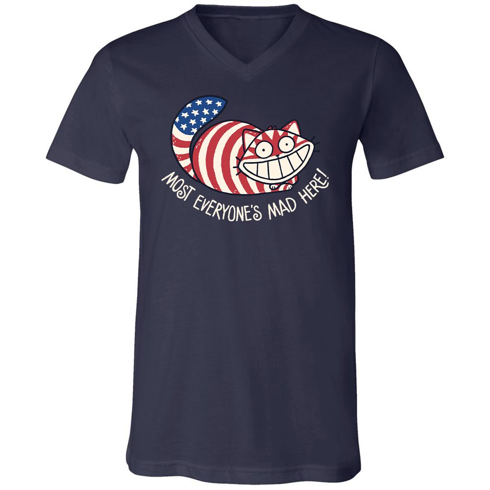 Unisex V-Neck T-Shirt - CPRE4MLA - Navy - 2