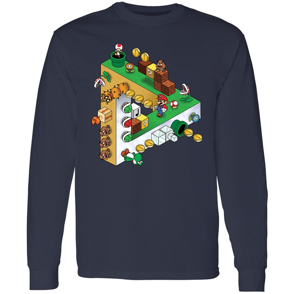 Long Sleeve T-Shirt - 5QC3UQ9H - Navy - 2