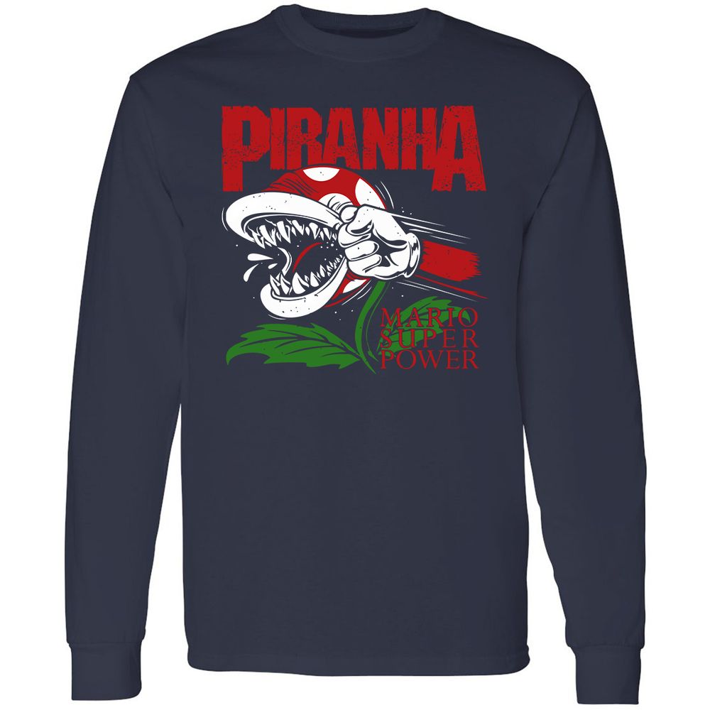 Long Sleeve T-Shirt - QLFV4WDF - Navy - 2