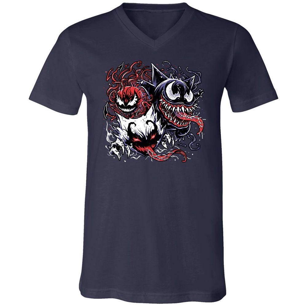 Unisex V-Neck T-Shirt - SDHWQ7HV - Navy - 2