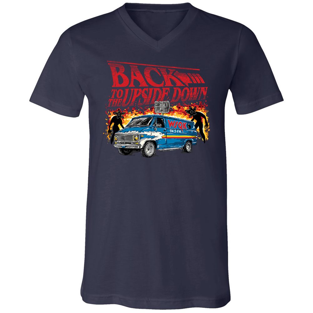 Unisex V-Neck T-Shirt - Z5DR4RDE - Navy - 2