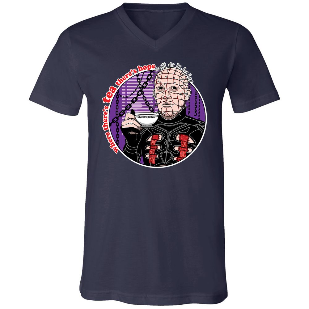 Unisex V-Neck T-Shirt - XD9D9L34 - Navy - 2