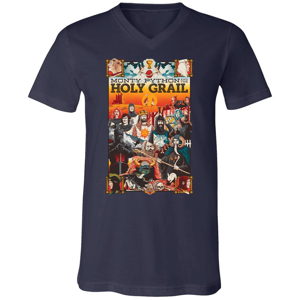 Unisex V-Neck T-Shirt - T2ZG7227 - Navy - 2