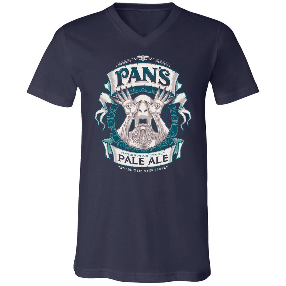 Unisex V-Neck T-Shirt - B3F1QH6T - Navy - 2