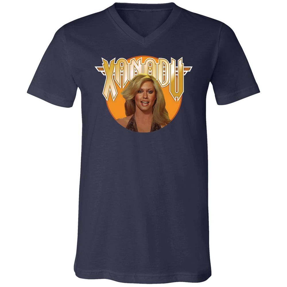 Unisex V-Neck T-Shirt - EYVXMJ4U - Navy - 2