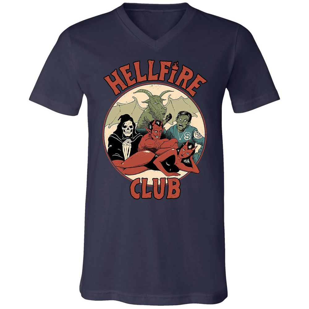 Unisex V-Neck T-Shirt - WQ2ADANK - Navy - 2