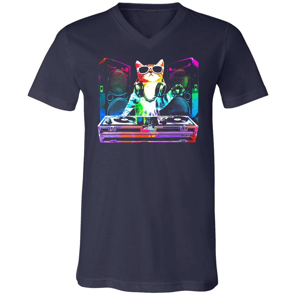 Unisex V-Neck T-Shirt - SLH9TWRJ - Navy - 2