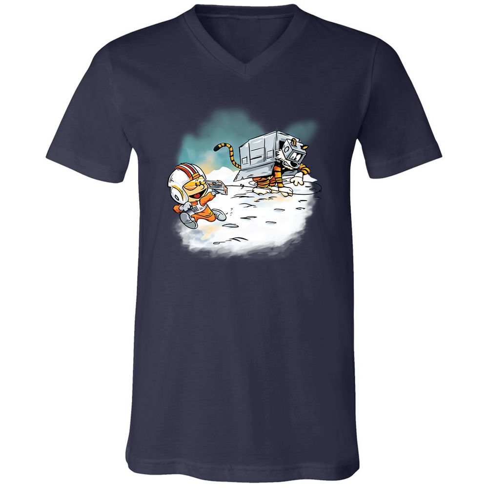 Unisex V-Neck T-Shirt - 8GXEC35N - Navy - 2