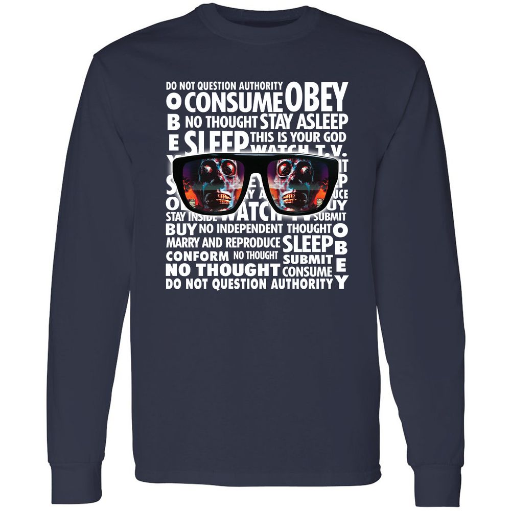 Long Sleeve T-Shirt - WJKSYSF4 - Navy - 2
