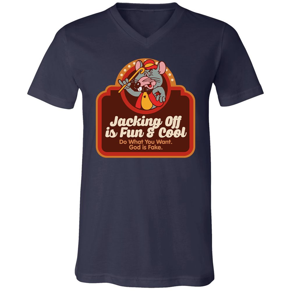 Unisex V-Neck T-Shirt - VR7UDN2U - Navy - 2