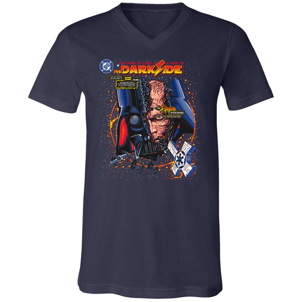 Unisex V-Neck T-Shirt - HKVZE59B - Navy - 2