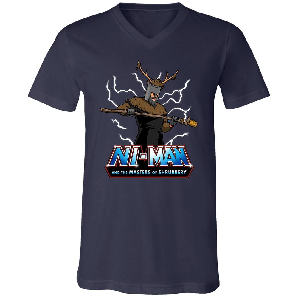 Unisex V-Neck T-Shirt - 64VUDE9F - Navy - 2