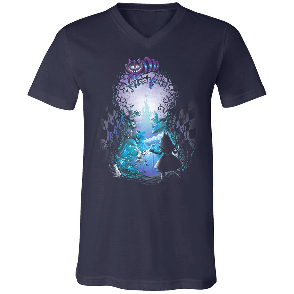 Unisex V-Neck T-Shirt - 91VVDS51 - Navy - 2