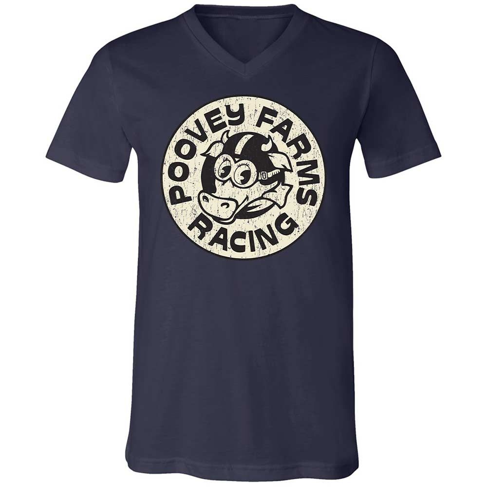 Unisex V-Neck T-Shirt - 3VRTYB4L - Navy - 2