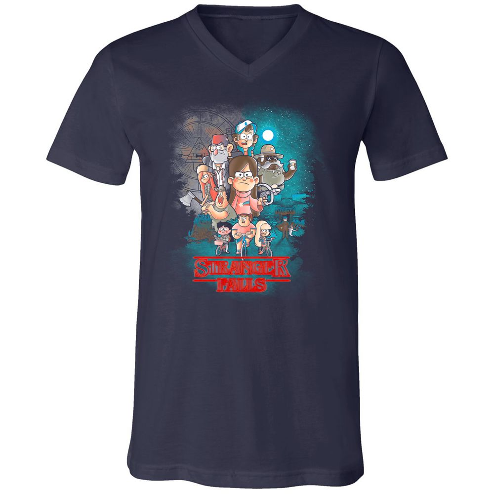 Unisex V-Neck T-Shirt - JCPJSFLS - Navy - 2