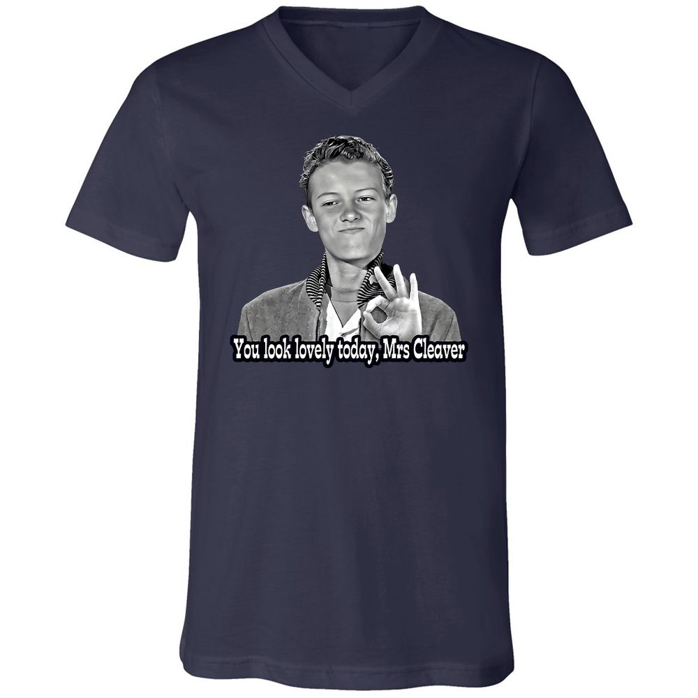 Unisex V-Neck T-Shirt - 7UPFK19S - Navy - 2